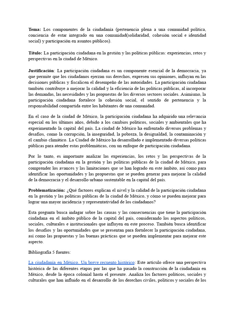 Participación Ciudadana en CDMX: Retos y Oportunidades | PDF ...