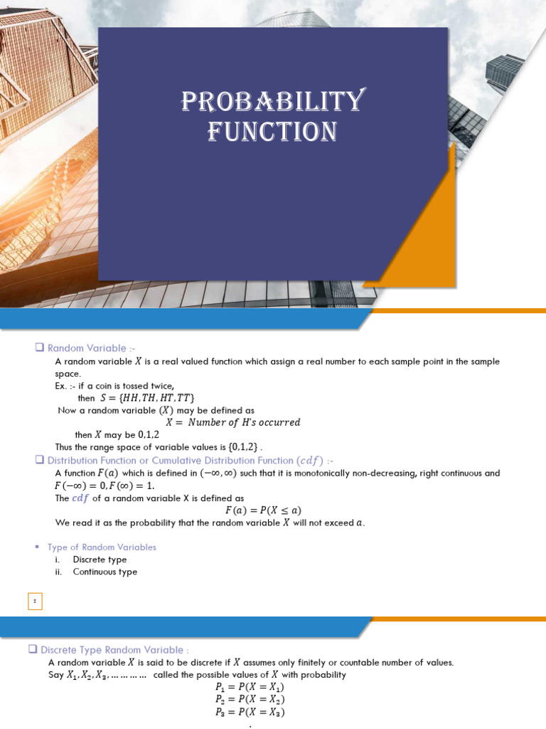 Understanding Random Variables and Distributions | PDF | Probability ...