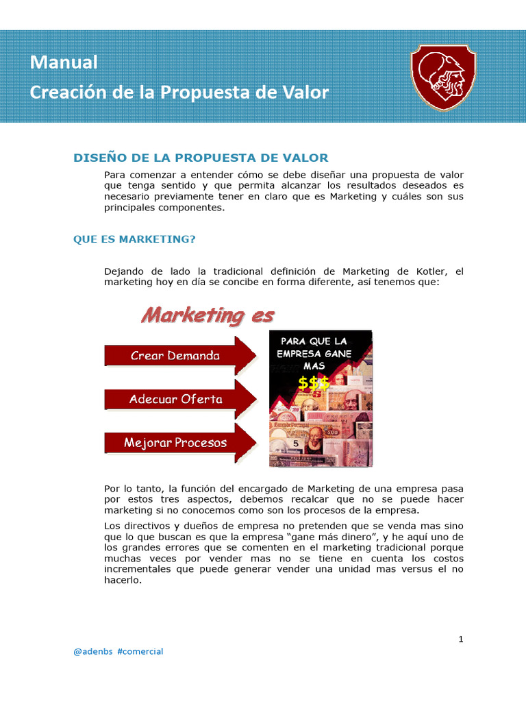 Manual - Creacion - de - La - Propuesta - de - Valor | PDF | Mercado ...