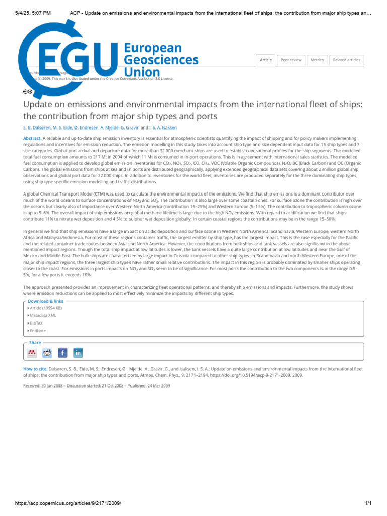 ACP - Update On Emissions and Environmental Impacts From The ...
