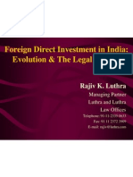 Foreign Direct Investment in India: Evolution & The Legal Regime