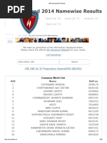 270167511 JEE Advanced 2014 Rank List