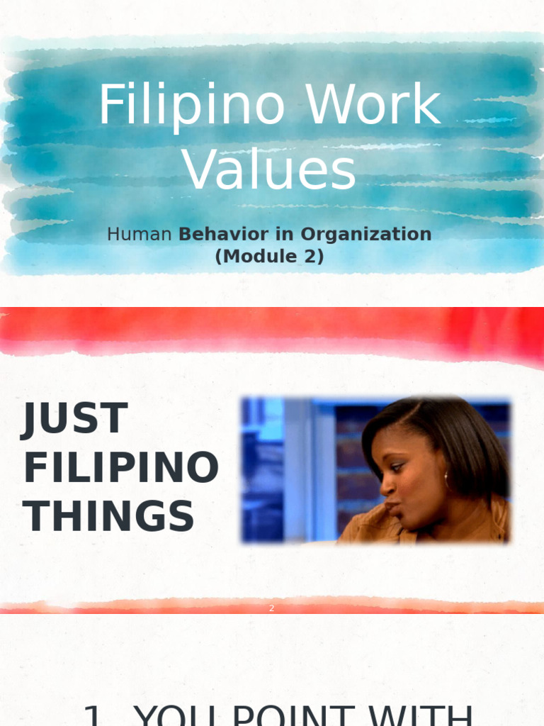 Filipino Work Values and Behaviors | PDF | Behavioural Sciences ...