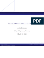 Lyapunov Stability Theory - LTI Systems
