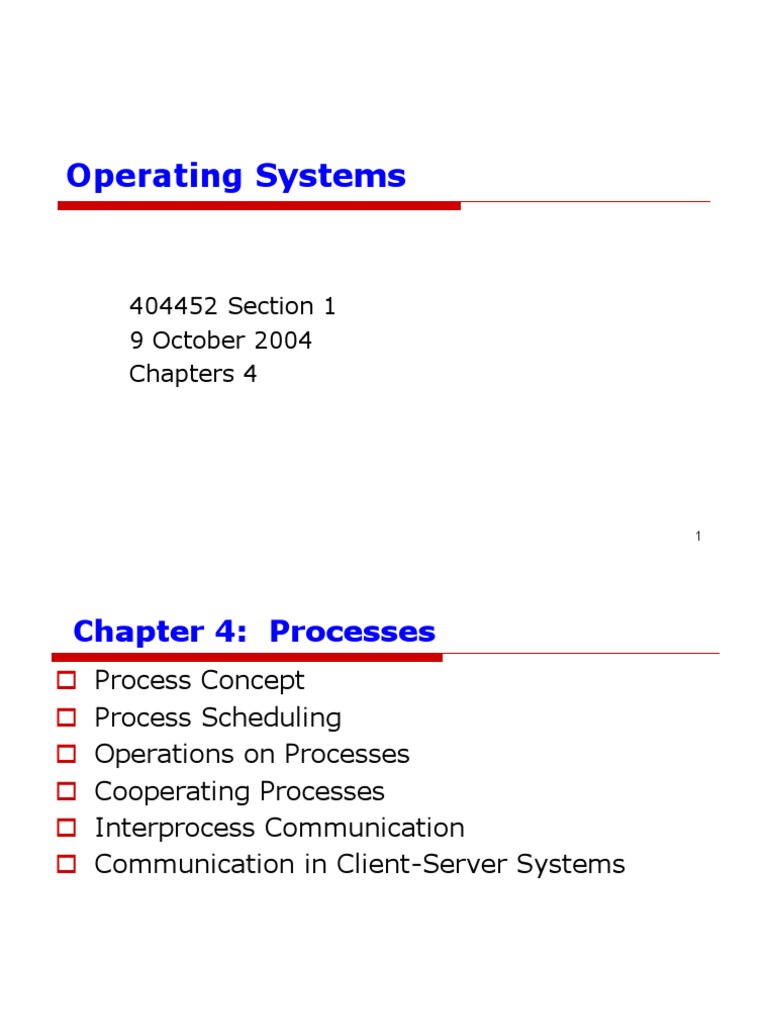 Operating Systems - ch4-F06 | PDF | Scheduling (Computing) | Message ...