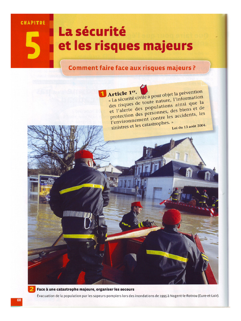 5eEC Nat Chap 5 Securite Et Risques | PDF