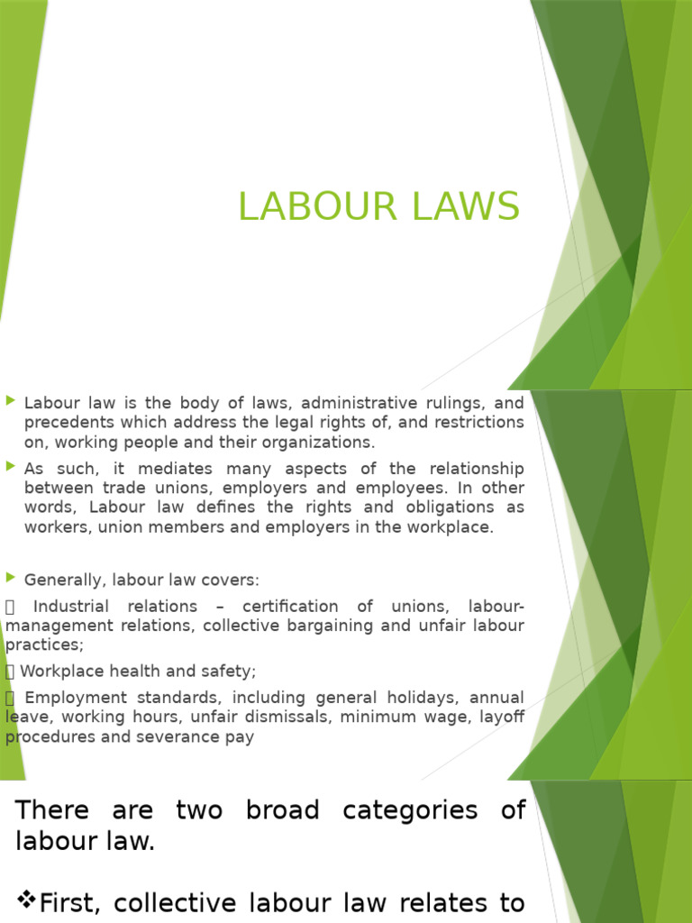 Overview of Labour Laws and Rights | PDF | Labour Law | Employment