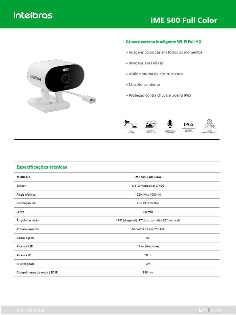 Câmera iME 500 Full Color Wi-Fi | PDF