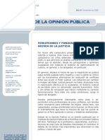 Percepciones y ponderaciones acerca de la justicia en Perú