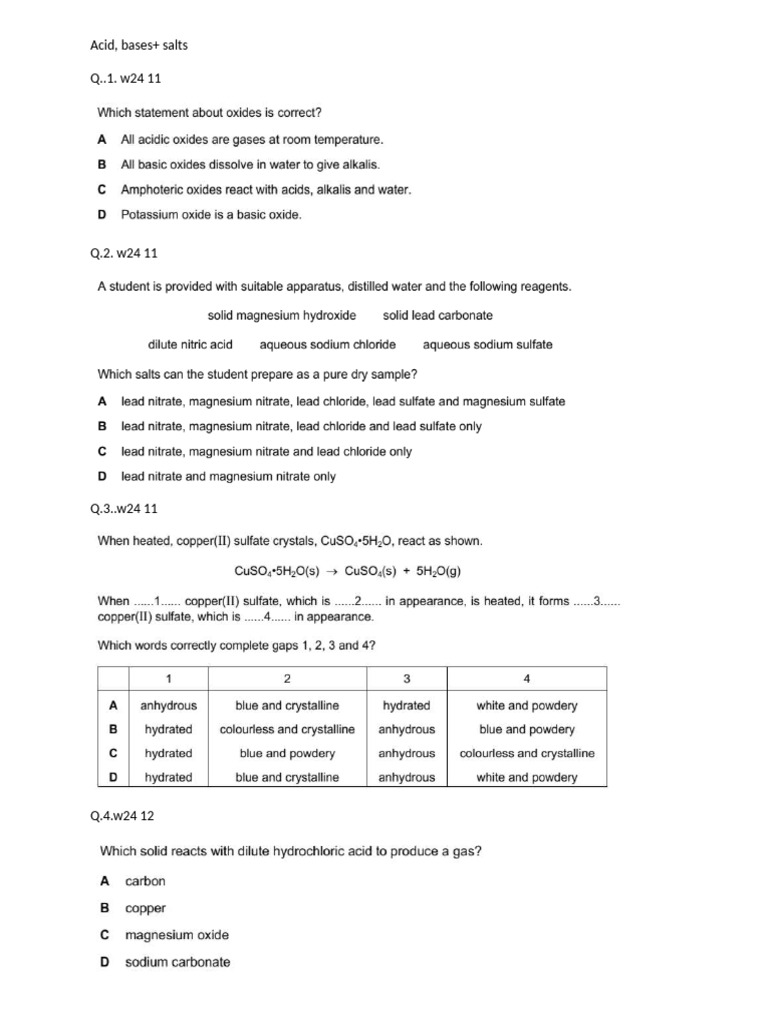 Acid, Bases and Salts 3 | PDF