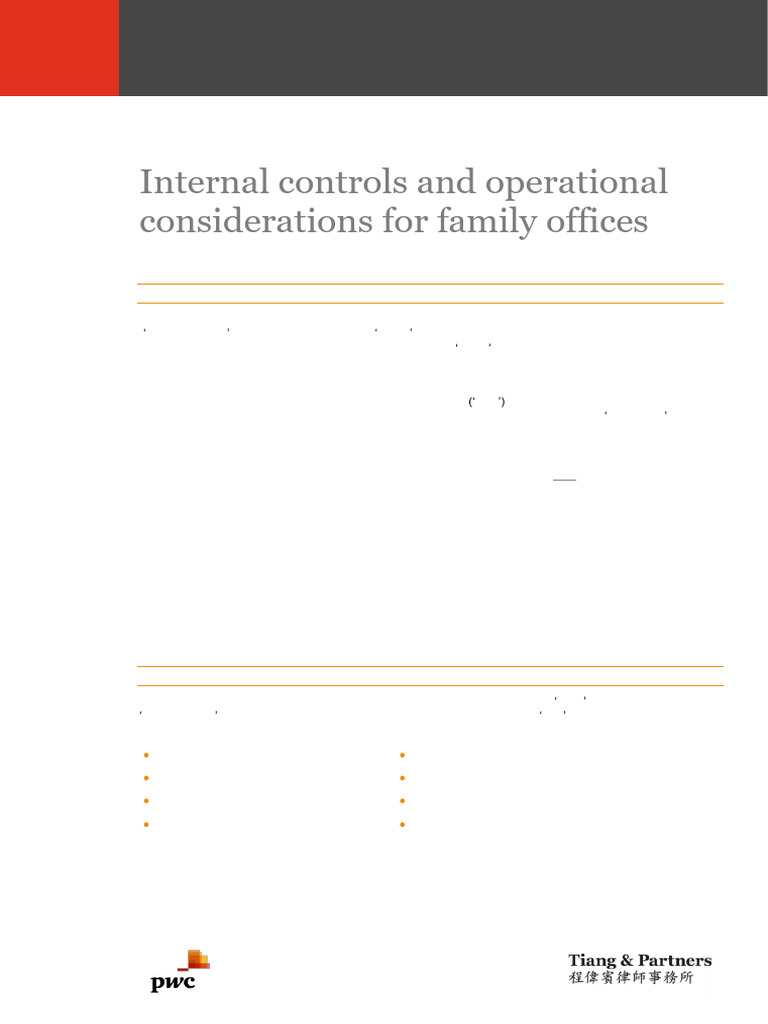 Internal Controls Operational Considerations Family Offices Aug2023 ...