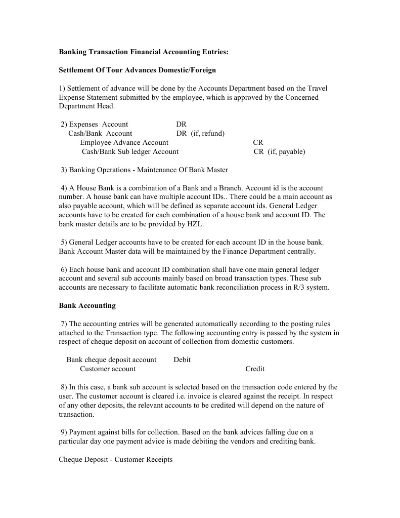 Banking Transaction Accounting Entries | PDF | Debits And Credits | Banks