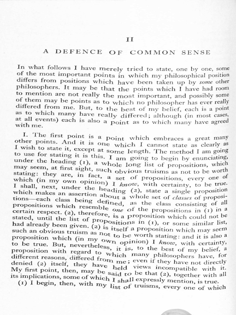 Moore Common Sense | PDF