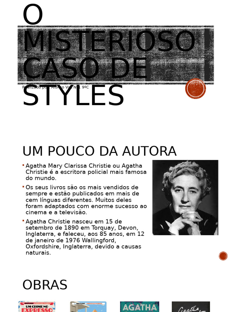 O Misterioso Caso de Styles: Agatha Christie | PDF