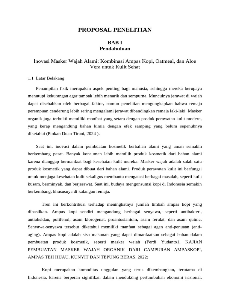 Proposal Penelitian Kedua (Riset) - 1 | PDF