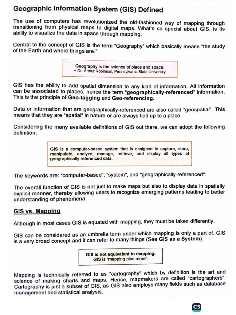Module 1 GIS | PDF