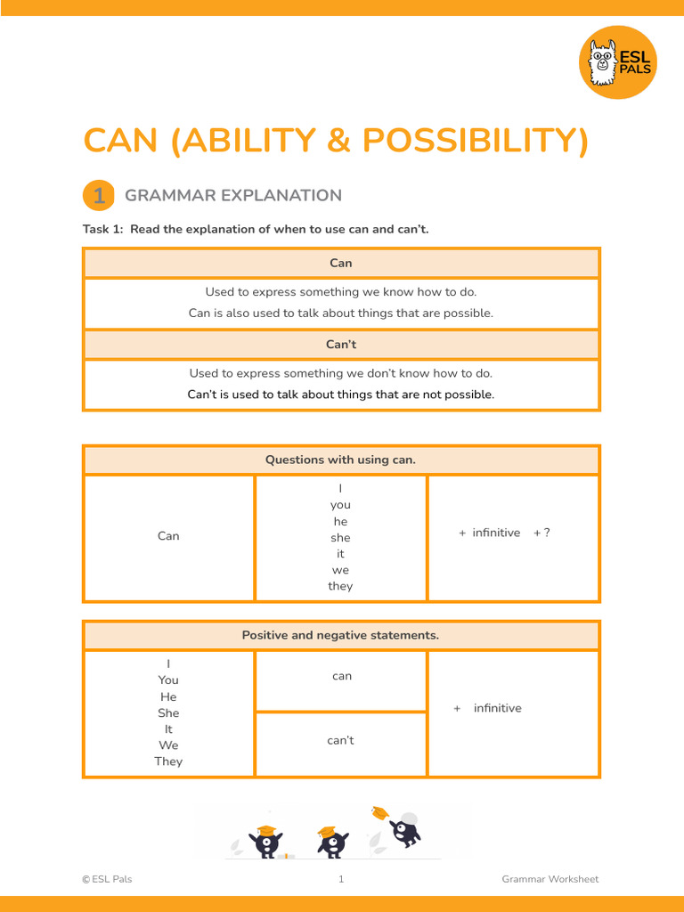 Can Modal Verb1723497211 - (TV) Can - Ability and Possibility | PDF ...