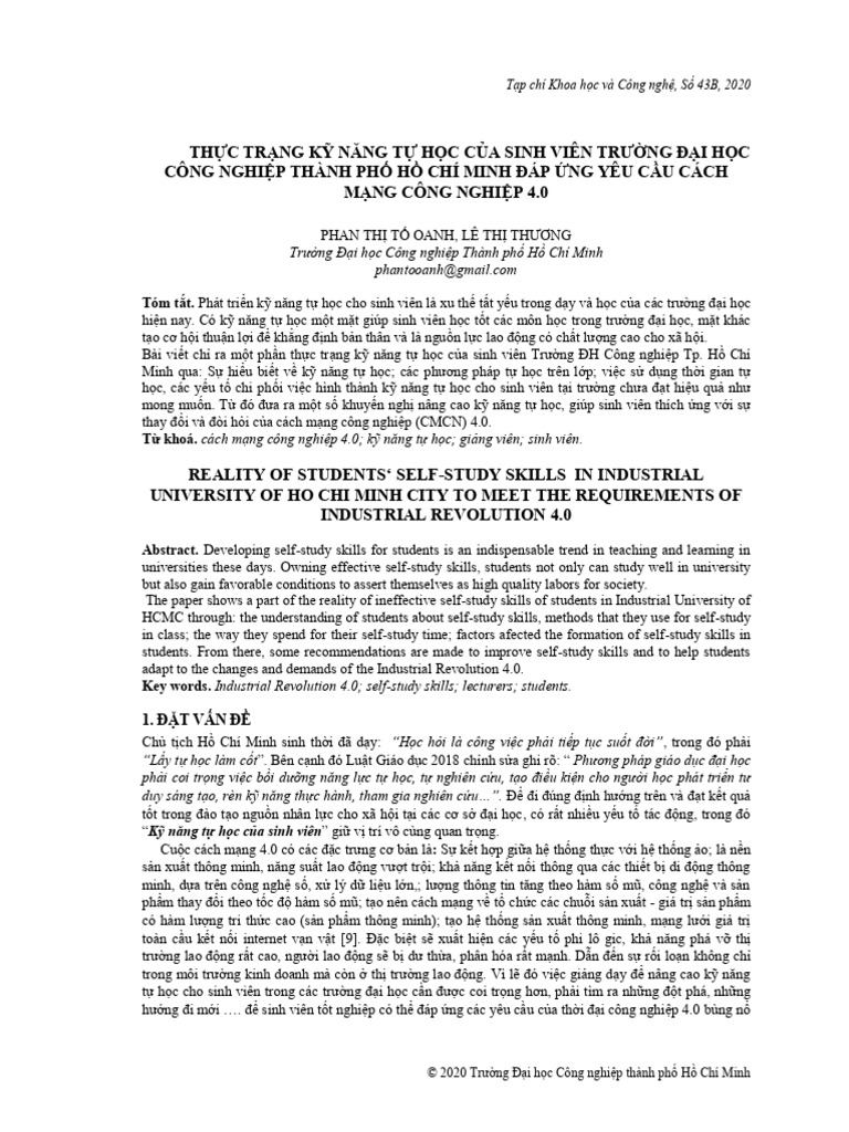 THC TRNG K Nang T HC CA Sinh Vien | PDF