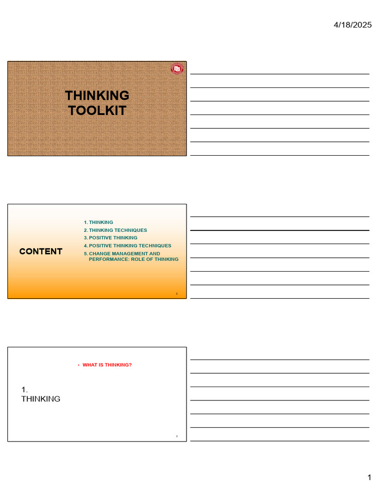 Thinking Toolkit Part 1 - Being Critical | PDF | Critical Thinking ...