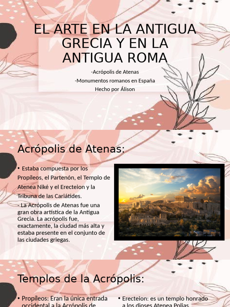 El Arte en La Antigua Grecia y en Roma | PDF