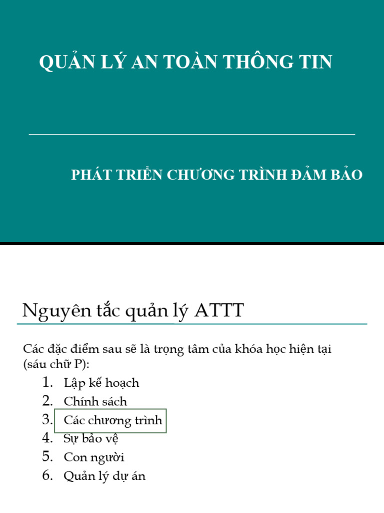 Slide-Ch5-Phát Triển Chương Trình Đảm Bảo ATTT | PDF