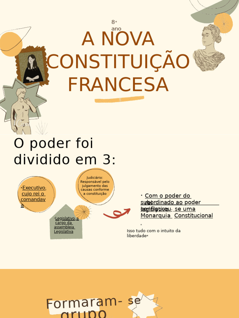 A Nova Constituição Francesa - Seminário 8º Ano | PDF