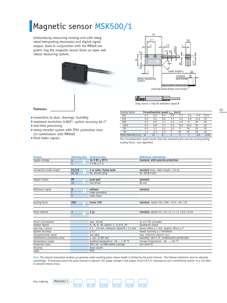 MSK500 Magnetic Sensor Overview | PDF | Magnetometer | Electrical ...