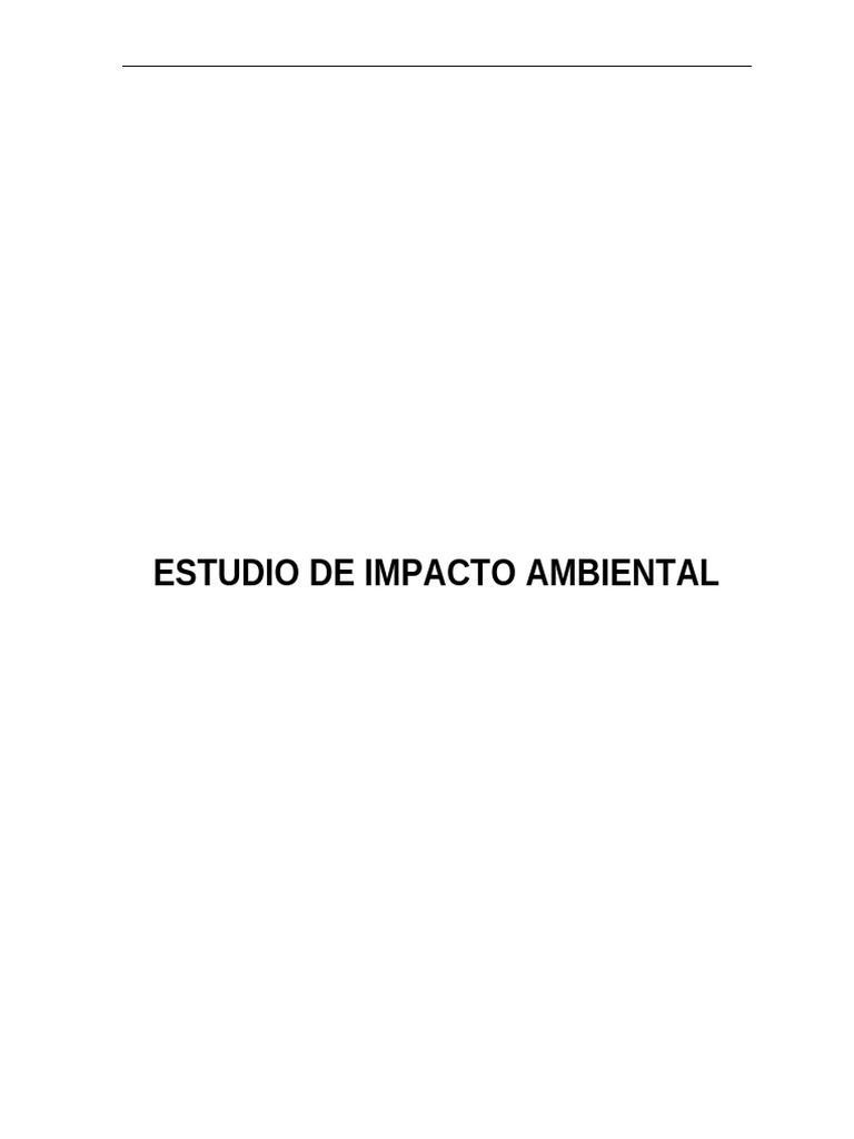 Informe Eia-Ok | PDF | Evaluación de impacto ambiental | Entorno natural
