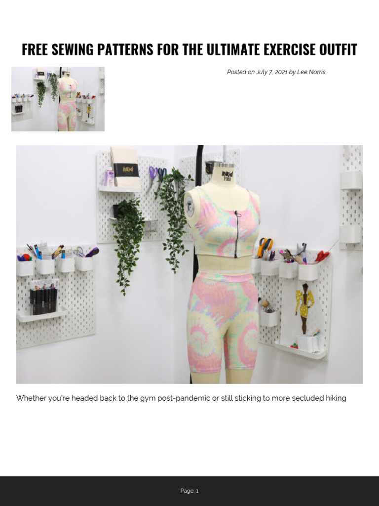 Free Sewing Patterns for Activewear | PDF | Swimsuit | Fashion