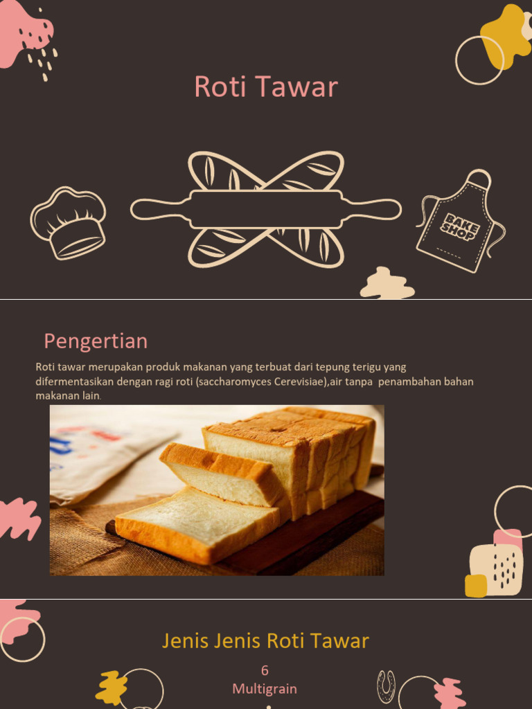 Jenis-Jenis Roti Tawar dan Karakteristiknya | PDF