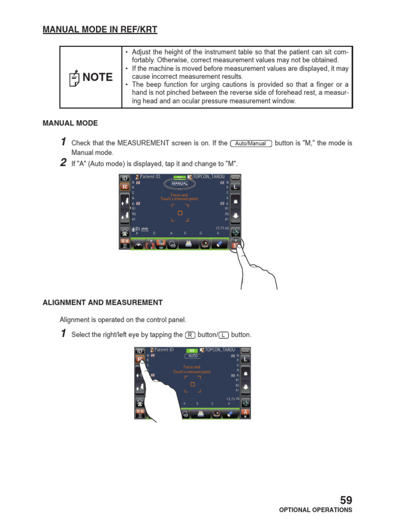 TRK-2P Manual: Ocular Height Measurement | PDF | Computer Terminal ...