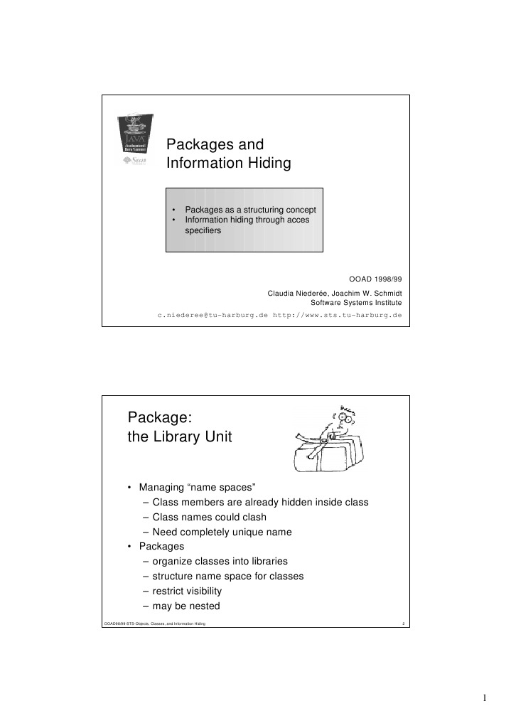 Packages and Information Hiding in Java | PDF | Computers