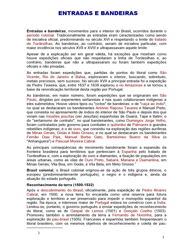 Diferenças entre Entradas e Bandeiras | PDF