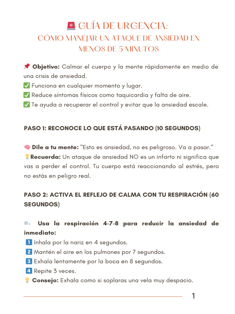 Guía de Urgencia Cómo Manejar Un Ataque de Ansiedad en Menos de 5 ...