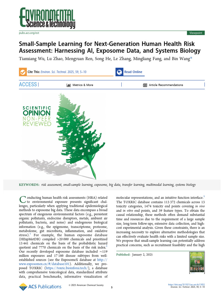 Small-Sample Learning in Health Risk Assessment | PDF | Cohort Study ...