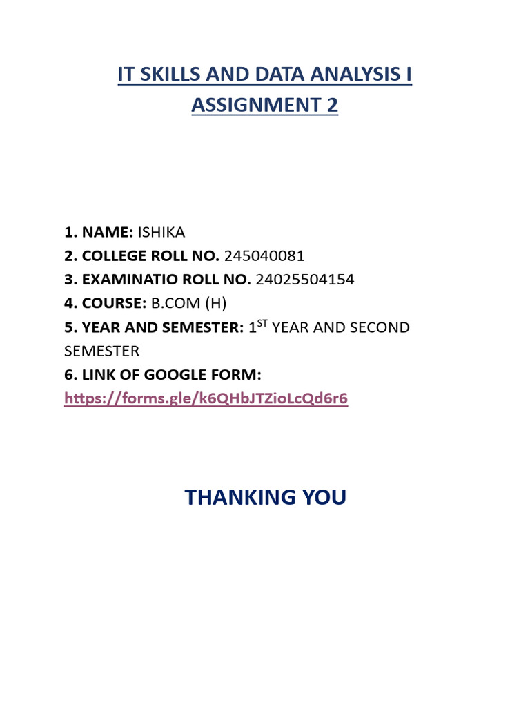 IT Skills and Data Analysis Assignment | PDF