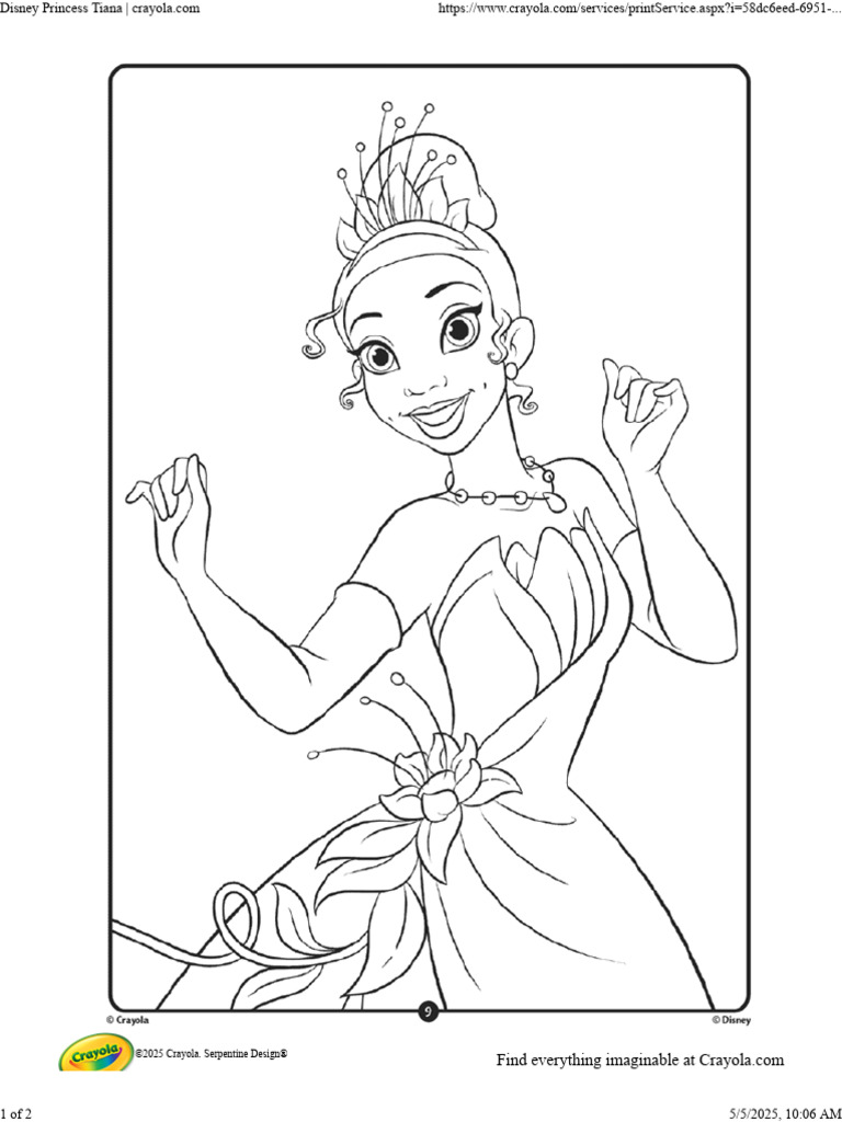 Disney Princess Tiana | PDF