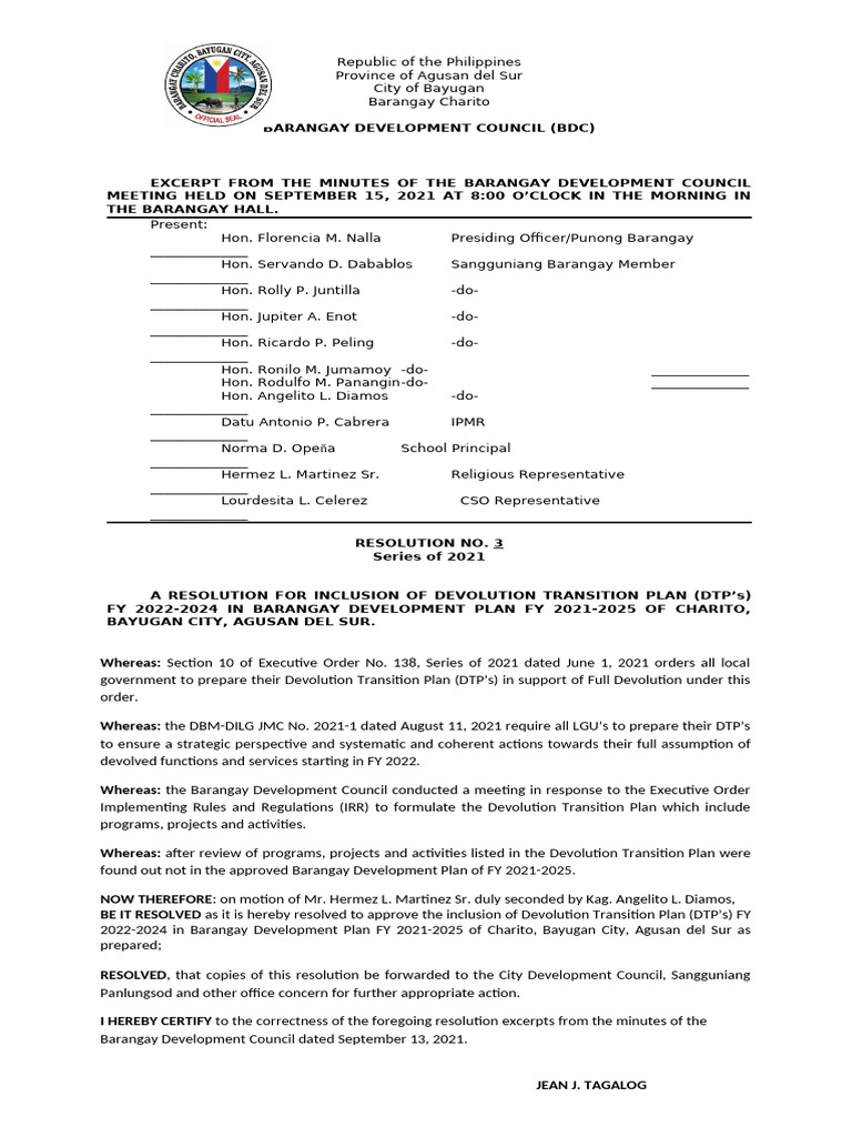 Resolution Inclusion BDP | PDF | Government