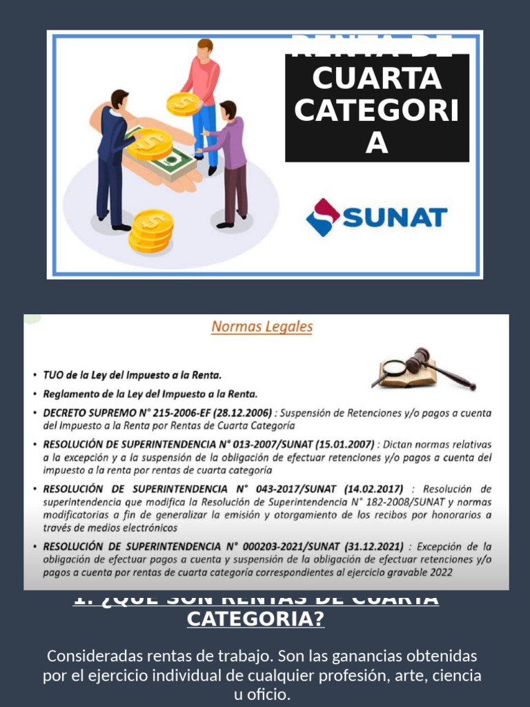 Guía sobre Rentas de Cuarta Categoría | PDF | Impuesto sobre la renta ...