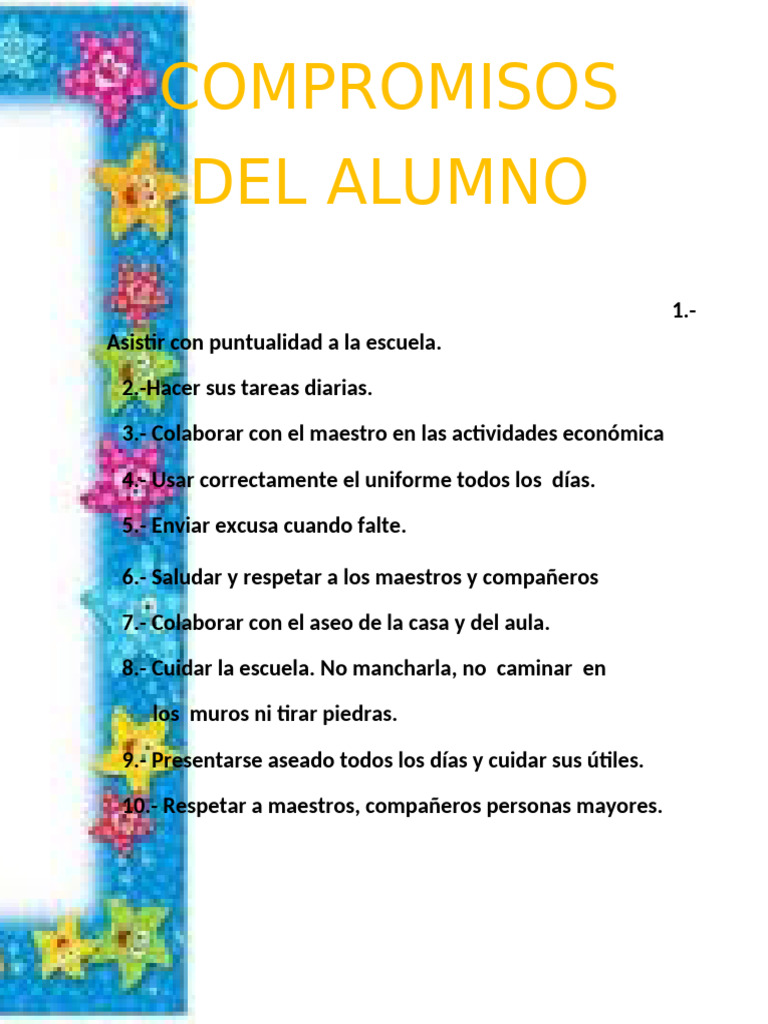 Compromisos Del Alumno | PDF