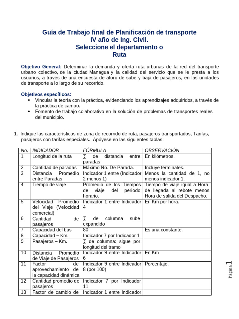 Análisis de Transporte Urbano en Managua | PDF | Autobús | Transporte