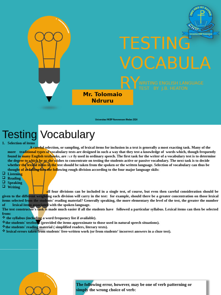 Lte Tolomaio Ndruru | PDF | Vocabulary | Multiple Choice