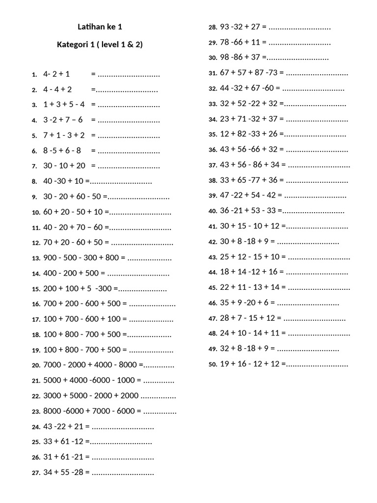 Latihan Ke 1 | PDF