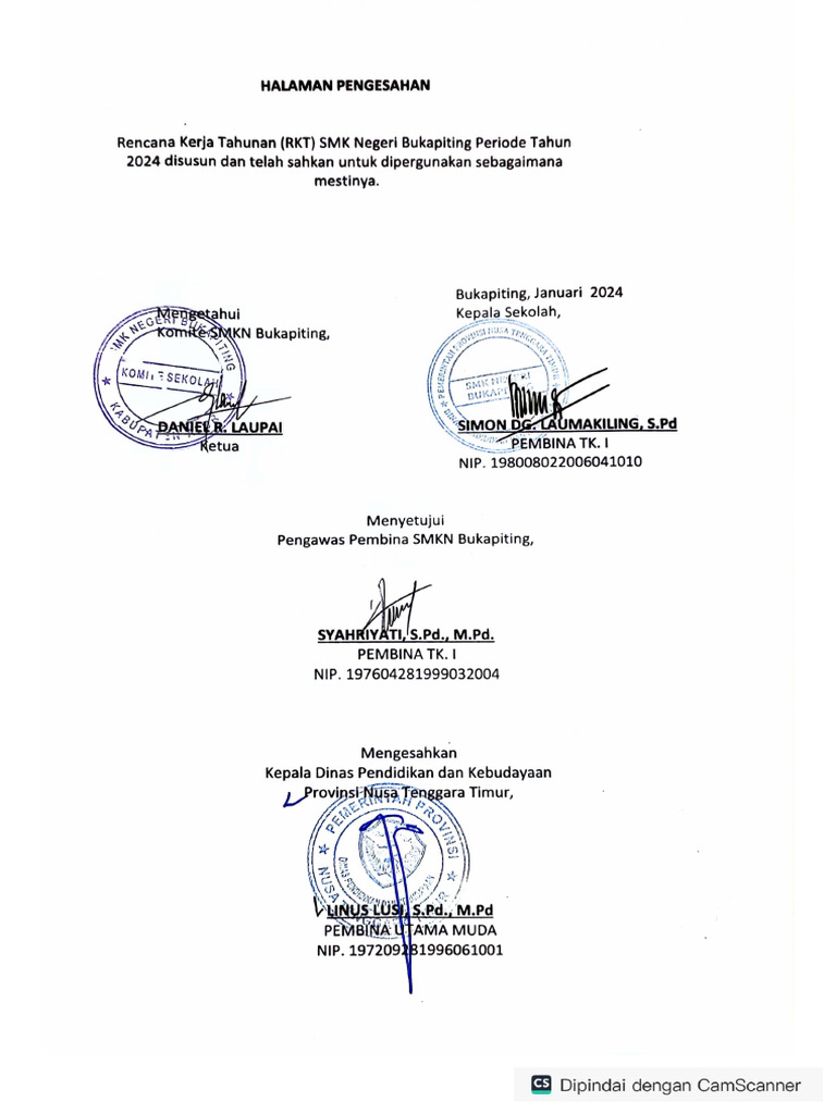 LEMBAR PENGESAHAN RKT | PDF