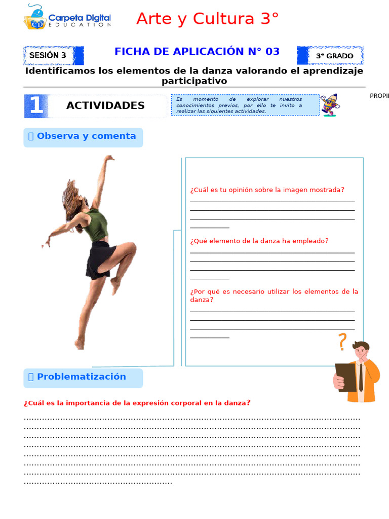 Elementos de la Danza en 3° Grado | PDF | Bailes