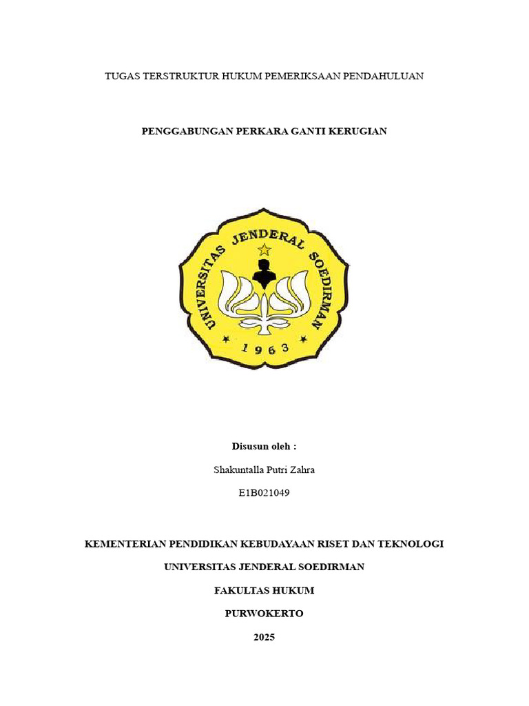 Penggabungan Perkara Ganti Kerugian | PDF