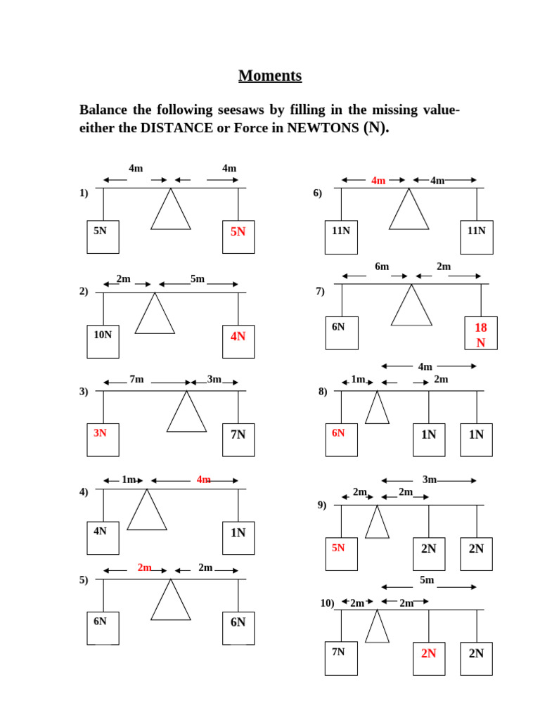 Moments (Calculations) | PDF