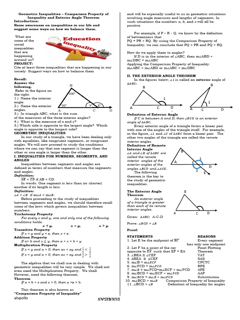 Ws and SW On Geometric Inequalities CPI and EAT Saa and Hyleg 2 | PDF ...