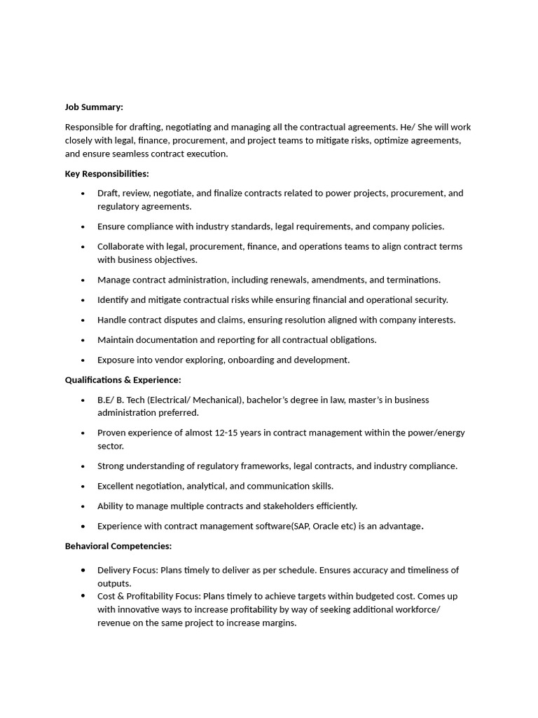 Contract Manager | PDF