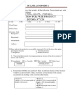 Design forms and frames HTML assignment